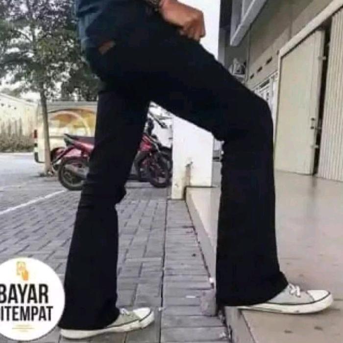 hez3- Celana Jeans Pria Cutbray Hitam/ Cutbray Bootcut