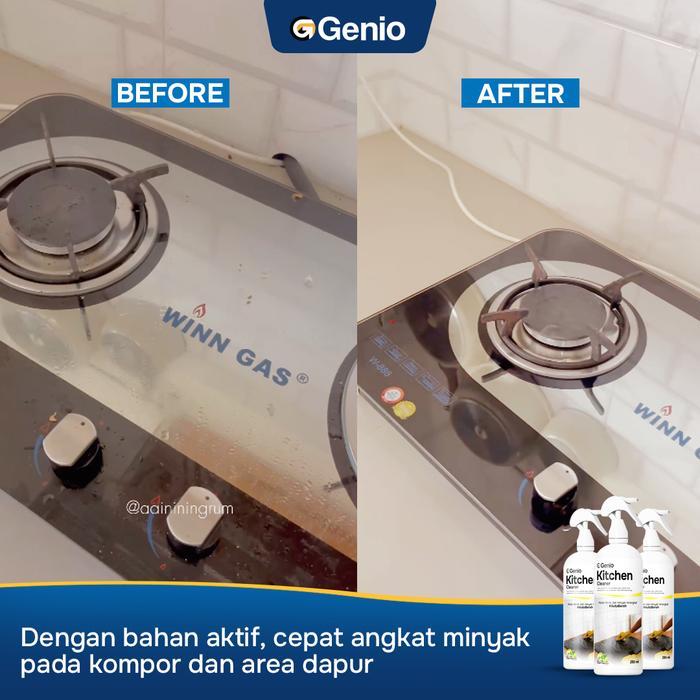 ngmh- Genio Paket Bundling Genio Kitchen Cleaner & Genio Glass Cleaner - Pembersih Serbaguna