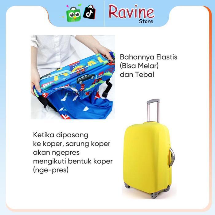 SARUNG PELINDUNG KOPER ELASTIC LUGGAGE COVER MOTIF MATA KEREN BAHAN TEBAL MELINDUNGI KOPER