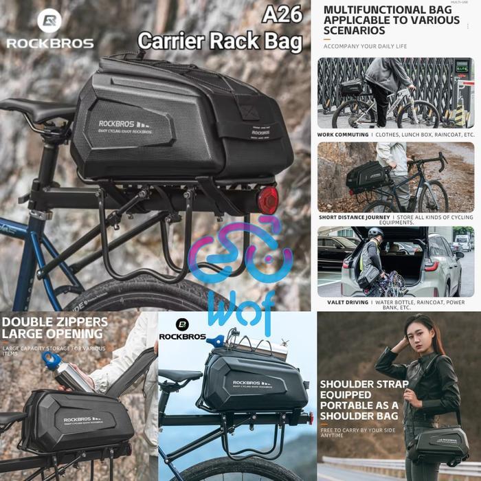 ROCKBROS A26 9L Carrier Rack Bag Tas Bagasi Belakang Sepeda MTB Bike