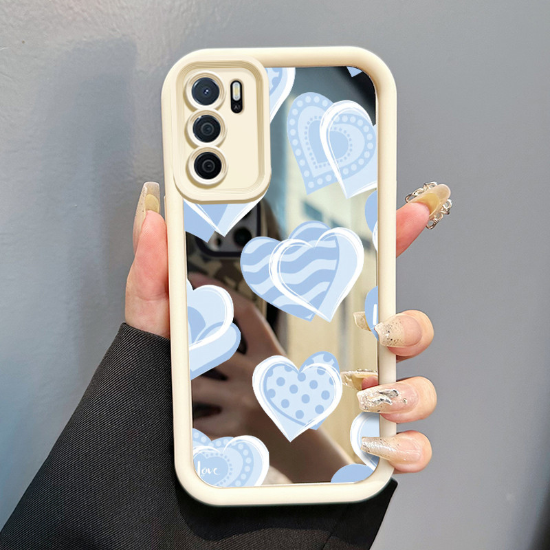 Casing Hp OPPO A16 OPPO A16s OPPO A54s Case HP Casing pola Pelangi Cinta Kasing cermin Cesing Siliko