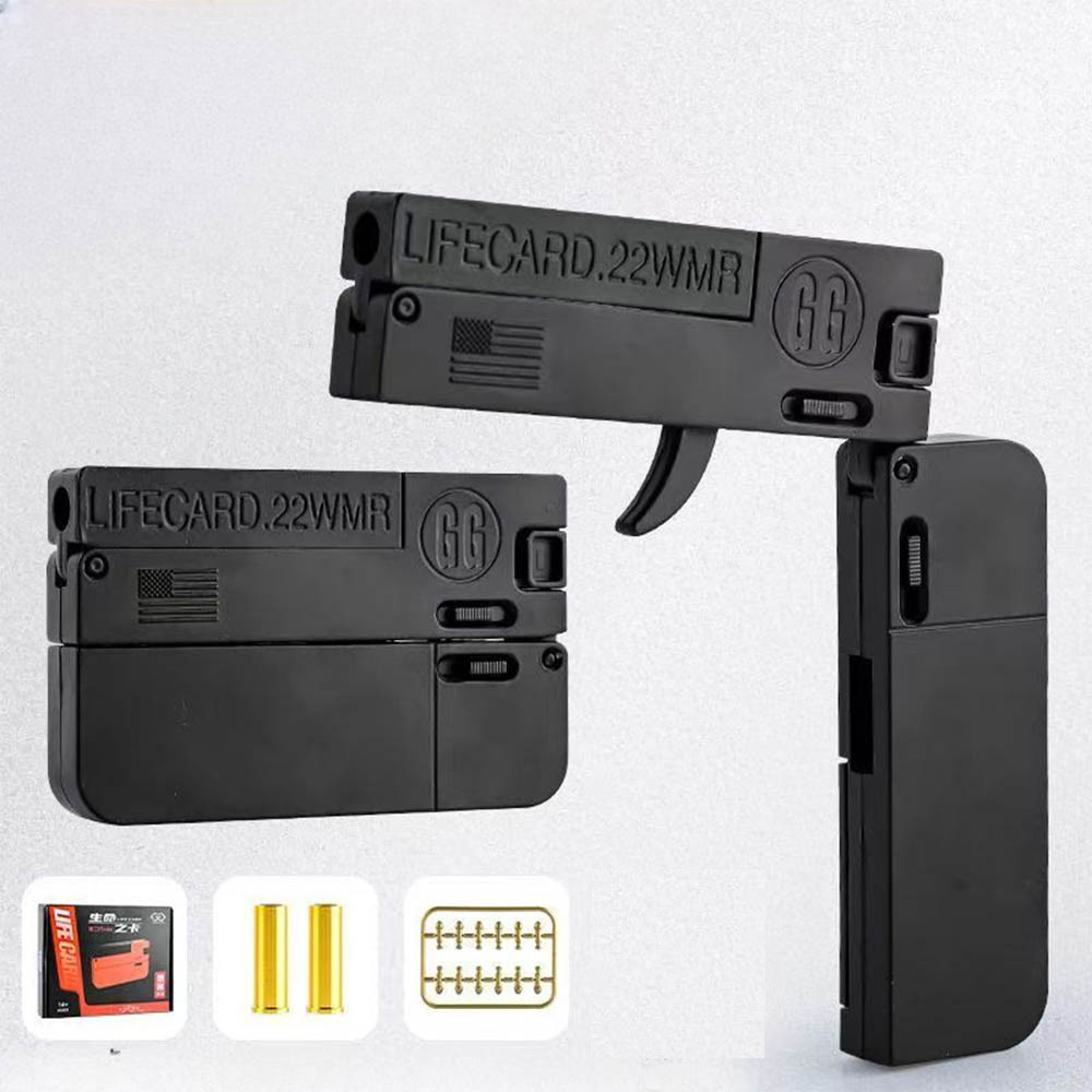 Life Card Toy Gun Mini Gun Toy For Boy Little Gun Look Real Age 8+ Birthday Gift Drop ship Shopify