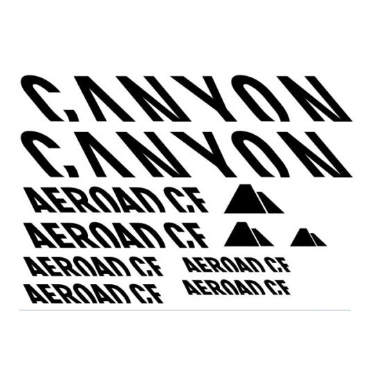 Canyon AEROAD CF Bike Frame Decals Stickers Bicycle cycling, mtb, bmx, road, bike frame sticker Bike