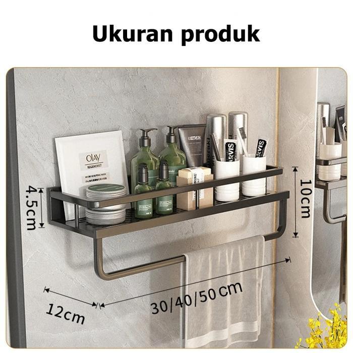 Ikea Home - Perlengkapan Mandi Rak Pemegang Sampo Wall Mounted Kamar Mandi Rak Handuk Gantungan