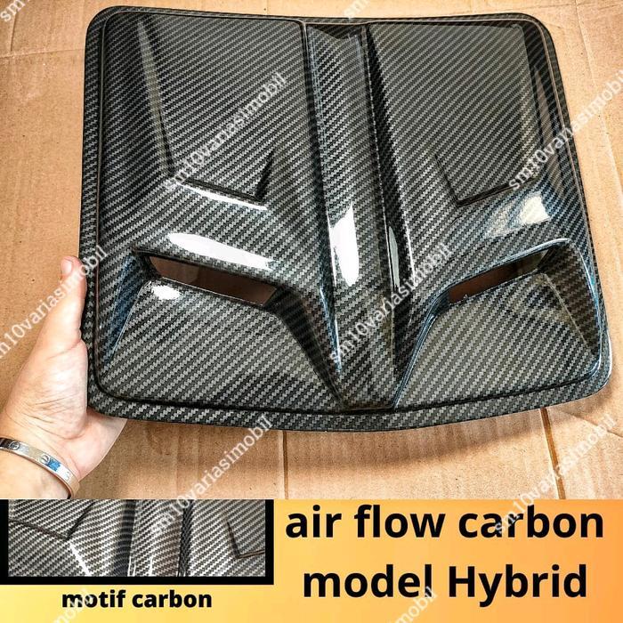 SIDE AIR FLOW HYBRID KAP MESIN FULL CARBON MOBIL UNIVESAL FORTUNER AVANZA XENIA