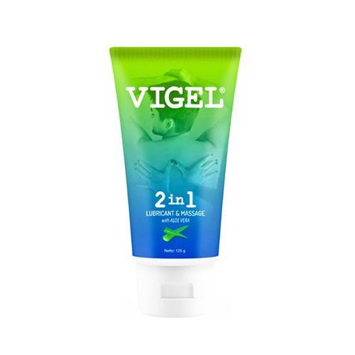 yuxf- Vigel 2 In 1 Lubricant&Massage Aloe Vera 125Gr / Pelumas / Pria