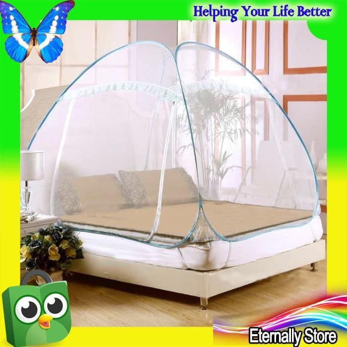 Kelambu Lipat Anti Nyamuk Klambu Tempat Tidur Bayi Murah Ukuran King Promo Premium