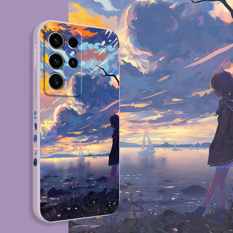 Comic Book Road Phone Case For  Galaxy S23 S22 S21 S20 Ultra Plus FE S10 S9 S10E Note 20 ultra 10 9 