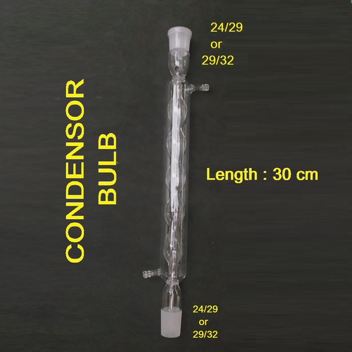 Condensor Bulb Bola 30 Cm Condenser Untuk Destilasi 24/29 Or 29/32 Pilih Allihn Condensor Promo