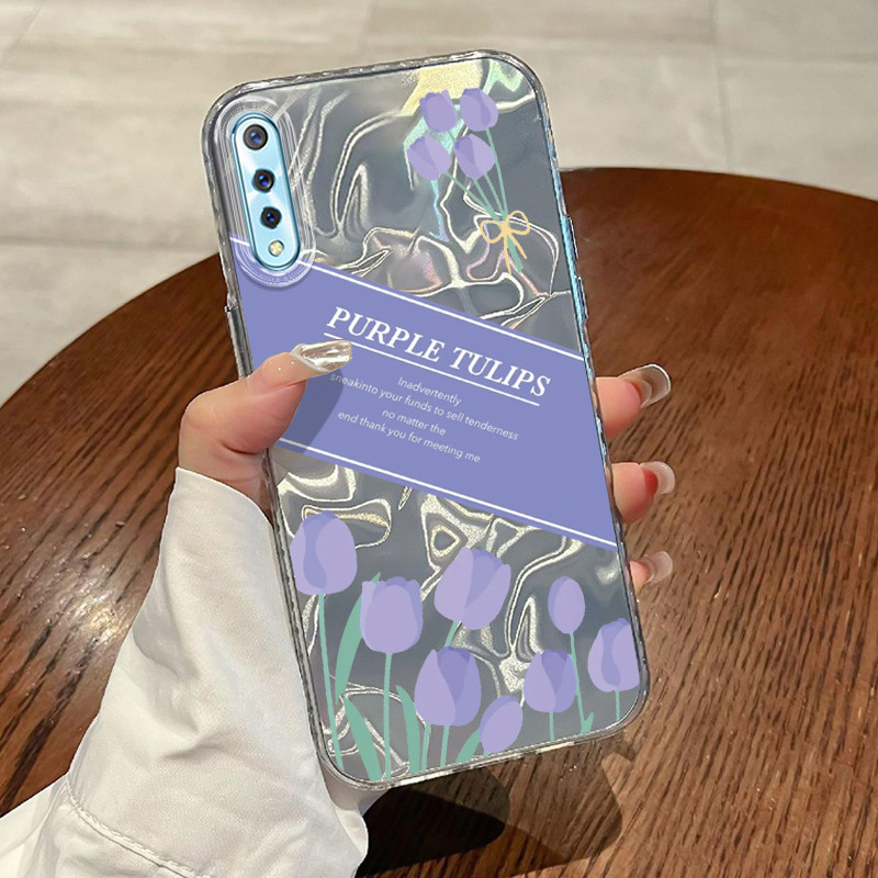 Casing Hp VIVO S1 VIVO S1 Pro Case Casing Pola Bunga Tulip yang Indah HP Kasing Kasus ponsel transpa
