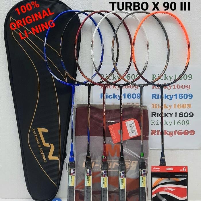 RAKET BADMINTON LINING TURBO X80 III / LINING TURBO X90 III - ORIGINAL