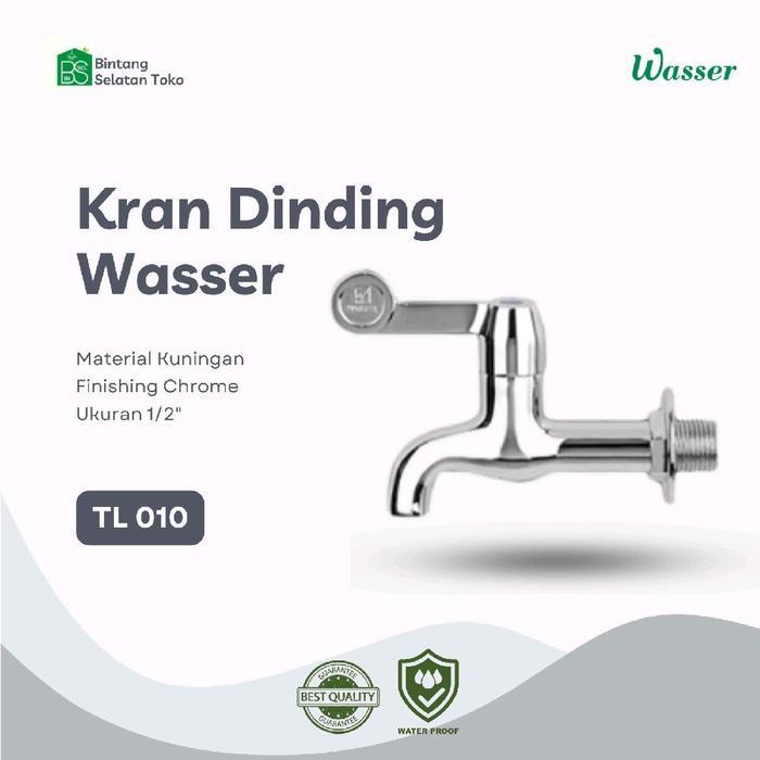 Wasser Kran Tembok Air Dingin Keran Dinding 1/2" Tl-010