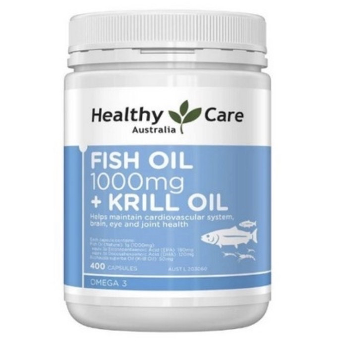 Healthy Care Fish Oil 1000 mg + Krill Oil 400 capsules