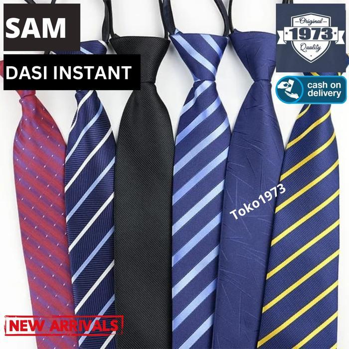 liovinssleo - sam dasi instan resleting dasi formal slim tie siap pakai