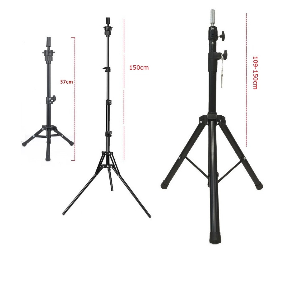 150cm high Tripod Canvas Head Stand Training Mannequin Stand Wig Holder Adjustable Plastic Material