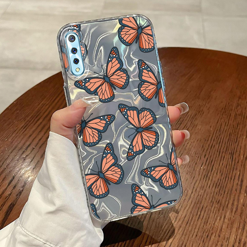 Casing Hp Untuk VIVO S1 VIVO S1 Pro Case Casing pola Kupu-kupu Cesing HP Silikon Softcase transparan