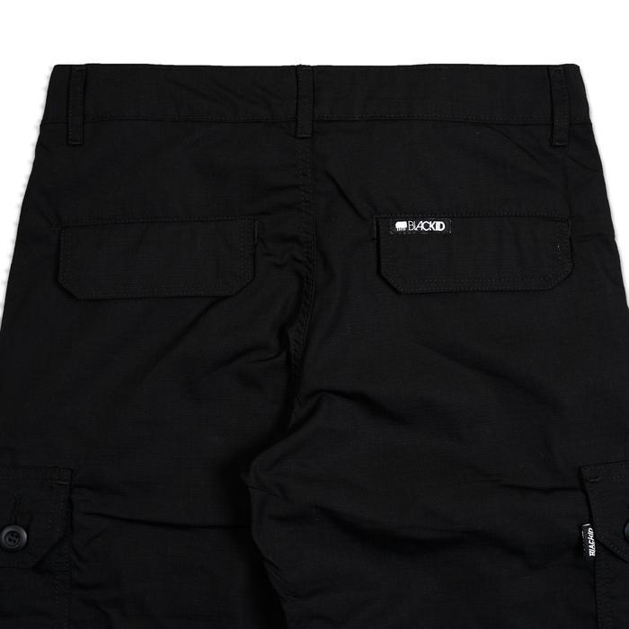 hez3- Black Id - Special Edition Celana Panjang Cargo Hitam Pria Lp Crg Delonic