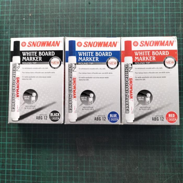 Spidol Snowman White Board Abg 12