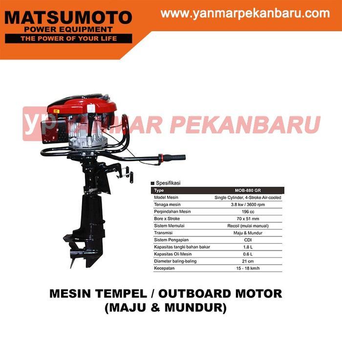 Mesin Tempel Speedboat Outboard MATSUMOTO MOB-880 GR (Maju Mundur)
