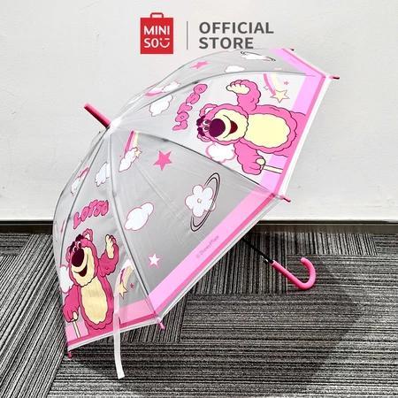 Promo Miniso X Disney Pixar Umbrella Payung Lipat Transparant Transparan Bening Lotso Long Handle