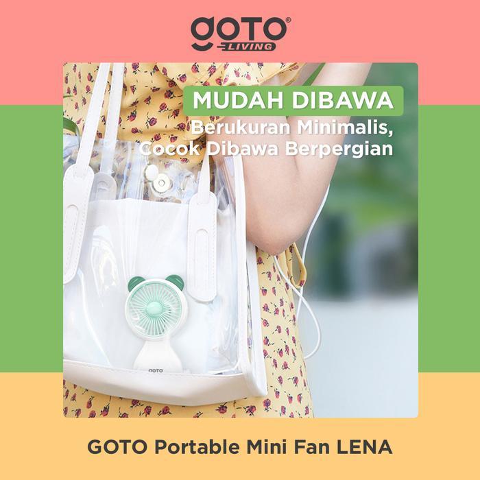 TerbaikGan- Goto [Cod] Lena Kipas Angin Kecil Karakter Mini Fan Duduk Meja Portable Usb