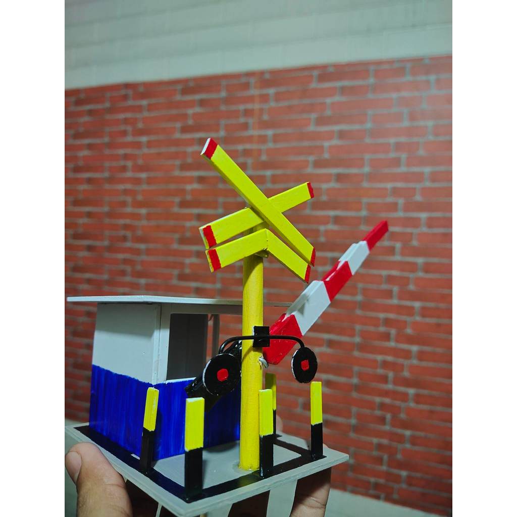 Miniatur Palang pintu kereta api - palang pintu kereta api anak