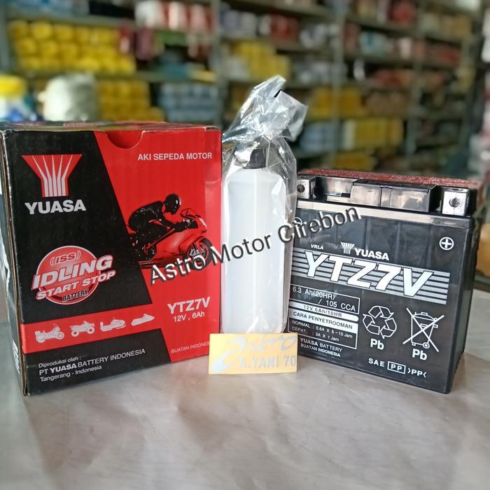Aki Motor Yuasa Ytz7V Aki Motor Nmax 12V 6Ah