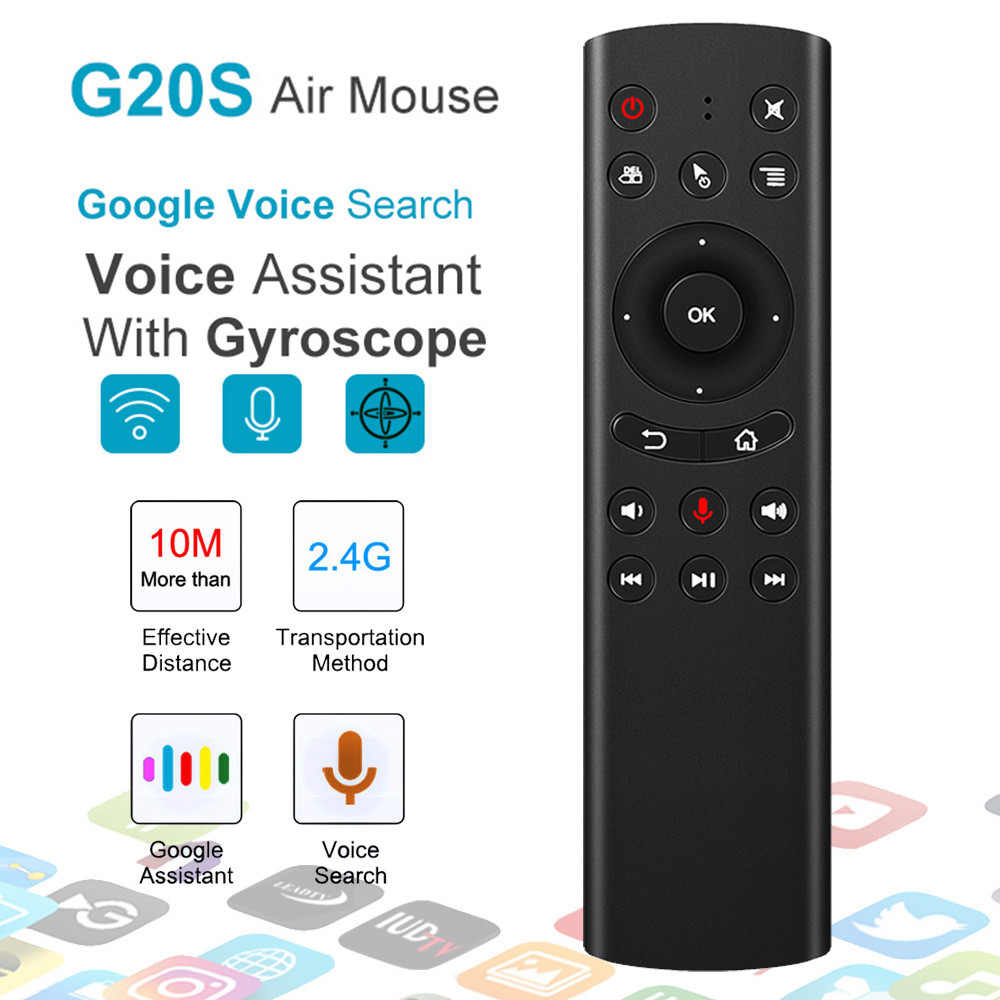 Mrsvi Voice Remote Control G20S 2.4G Wireless Air Mouse Microphone Gyroscope Ir Learning For Android