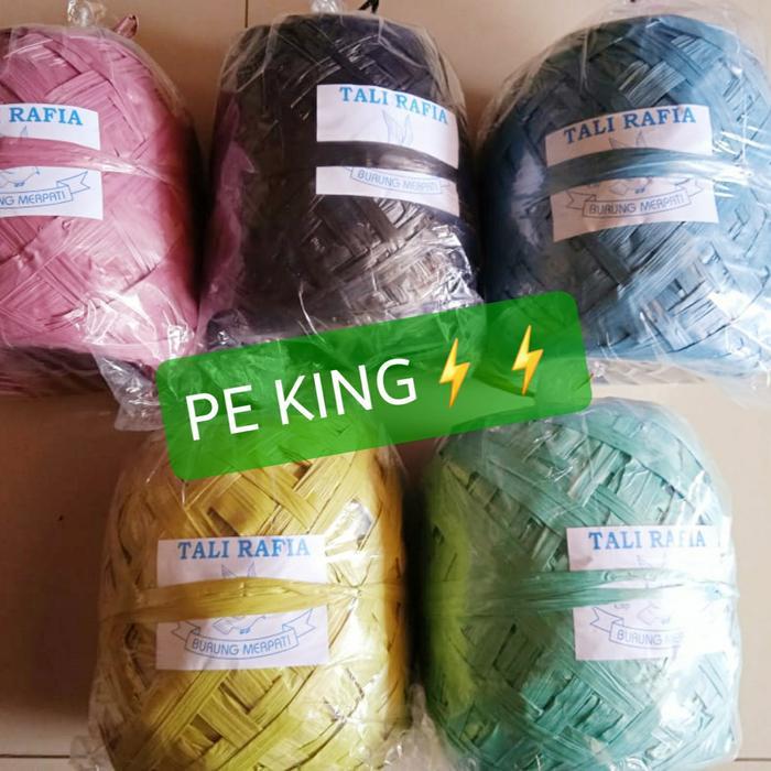New Tali Rafia Hitam Biru Merah Warna 0,5 kg 0,25kg Kg 1/4Kg 500gr 250gr