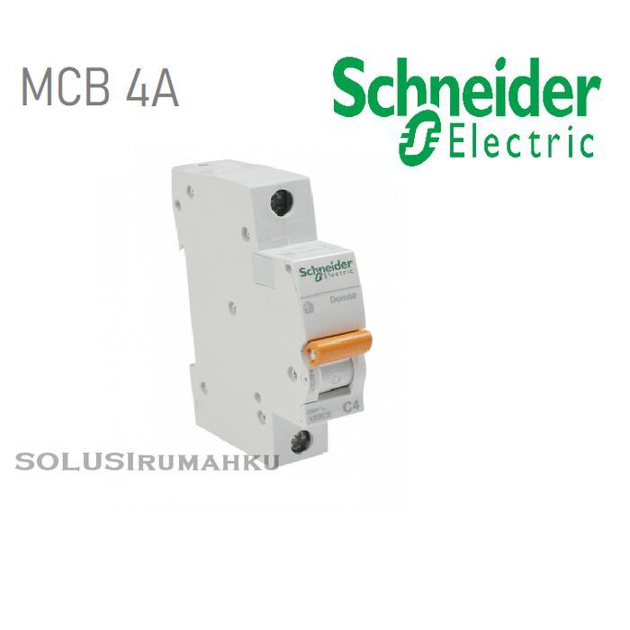 Ready Mcb Schneider 4A Sni Sikring 4 Ampere 900 Watt Merlin Gerin