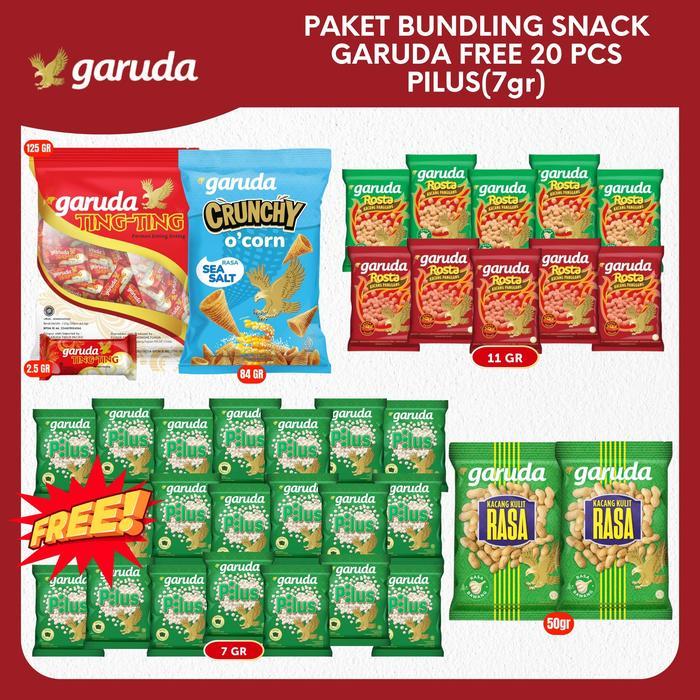 Ready Garuda - PAKET BUNDLING SNACK GARUDA FREE 20 PCS PILUS(7gr)