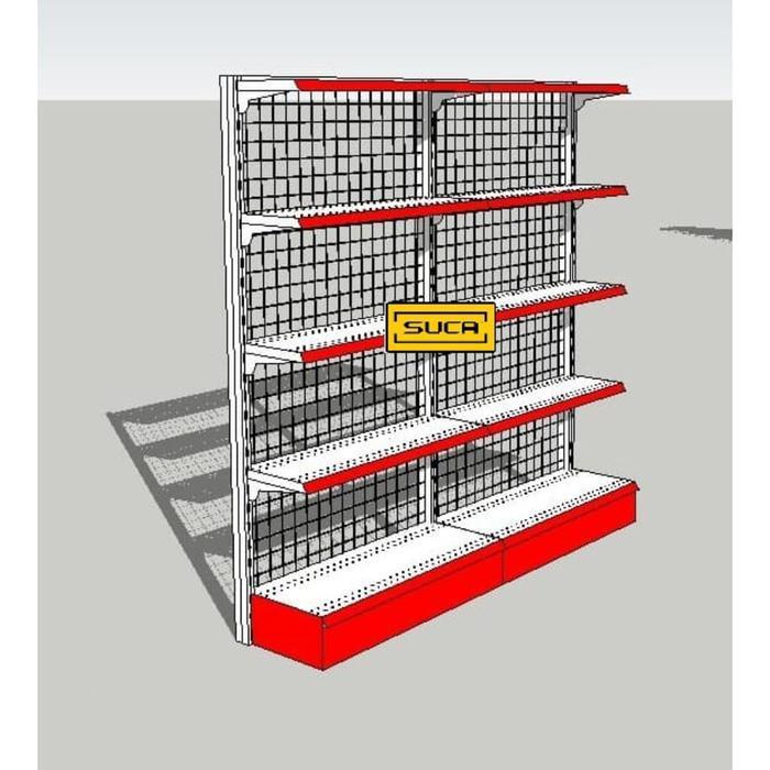 Rak Gondola / Rak Minimarket Wall T.180cm 1 Unit Start 1 unit Connect