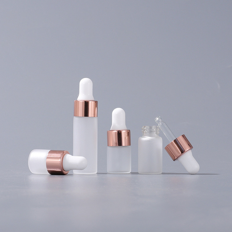 100pcs 2ml/3ml/5ml Glass Pipette Bottle Frosted Dropper Bottle For Essential Oil Refillable Sample P