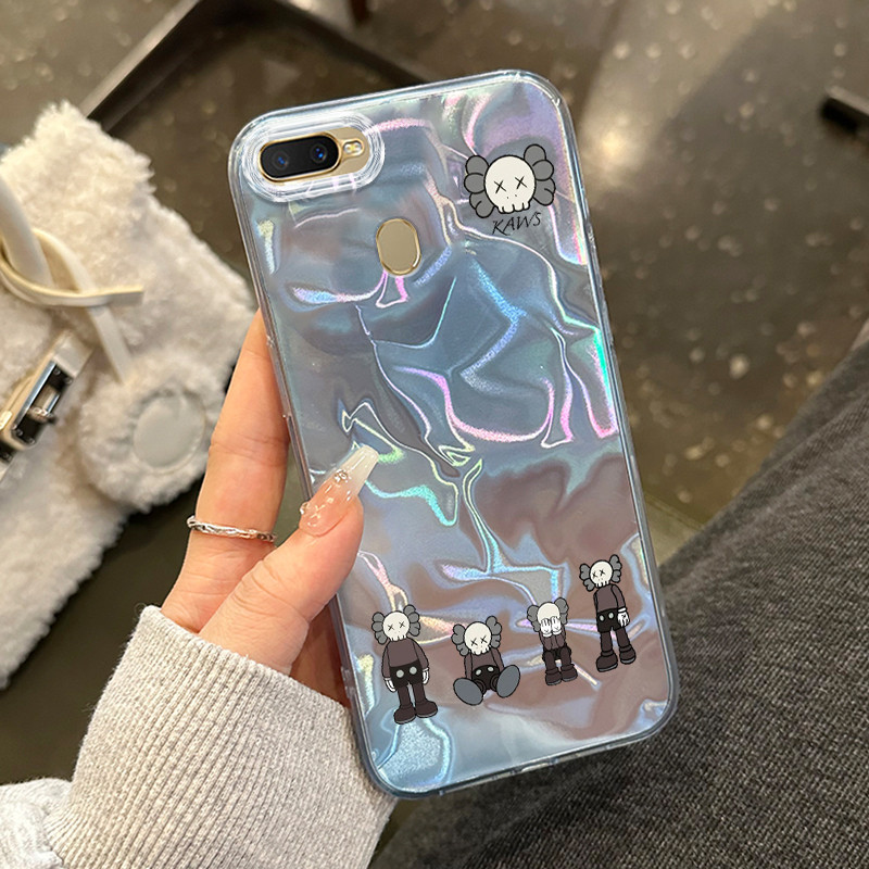 Casing Hp Untuk OPPO A7 OPPO A5s OPPO A12 OPPO A12S A11k Case Casing pola Tangan dan beruang Kasing 