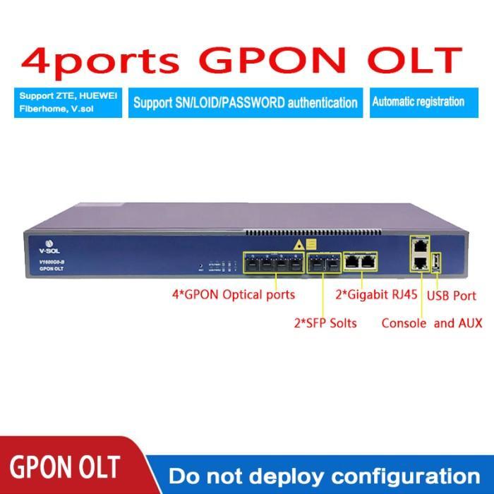 Vsol V1600G0 Gpon Olt 4Pon Ports 4 Pon Sfp Ports Gpon Olt Uplink Compatible Onu Ont 1G 10G 8Pon 8