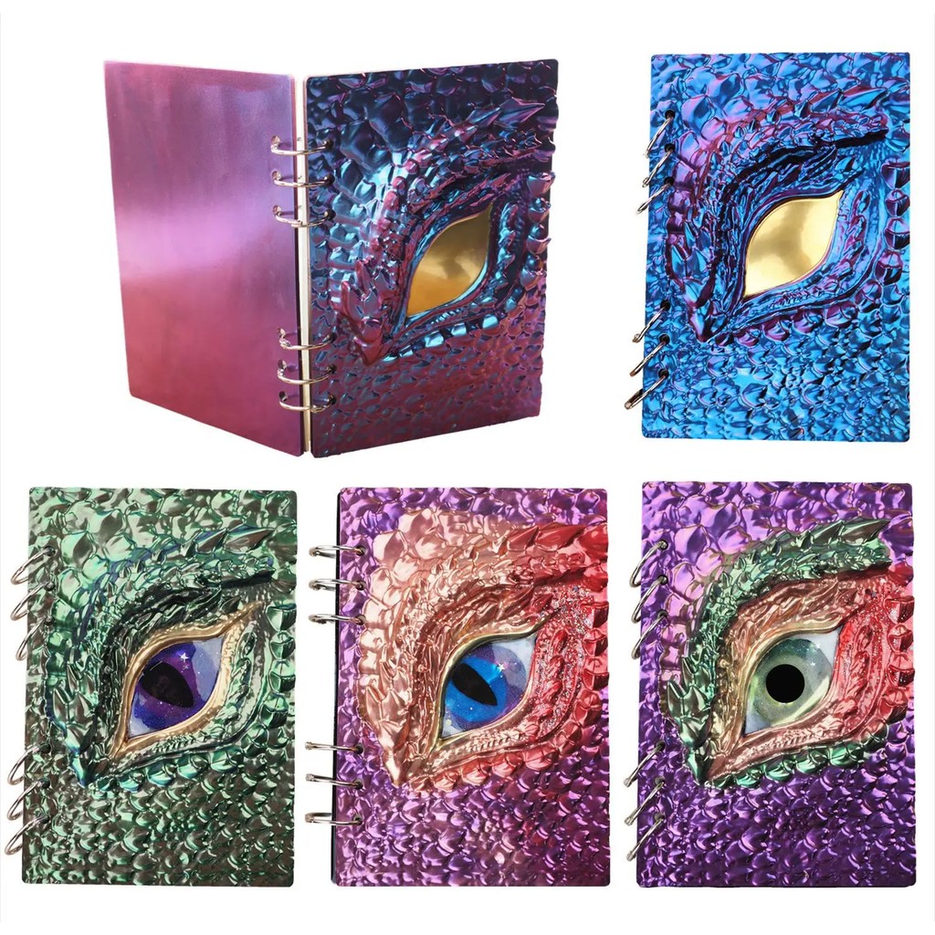 DIY Book Cover Crystal Epoxy Resin Mold Dragon Eye Notebook Case Mirror Silicone Mold