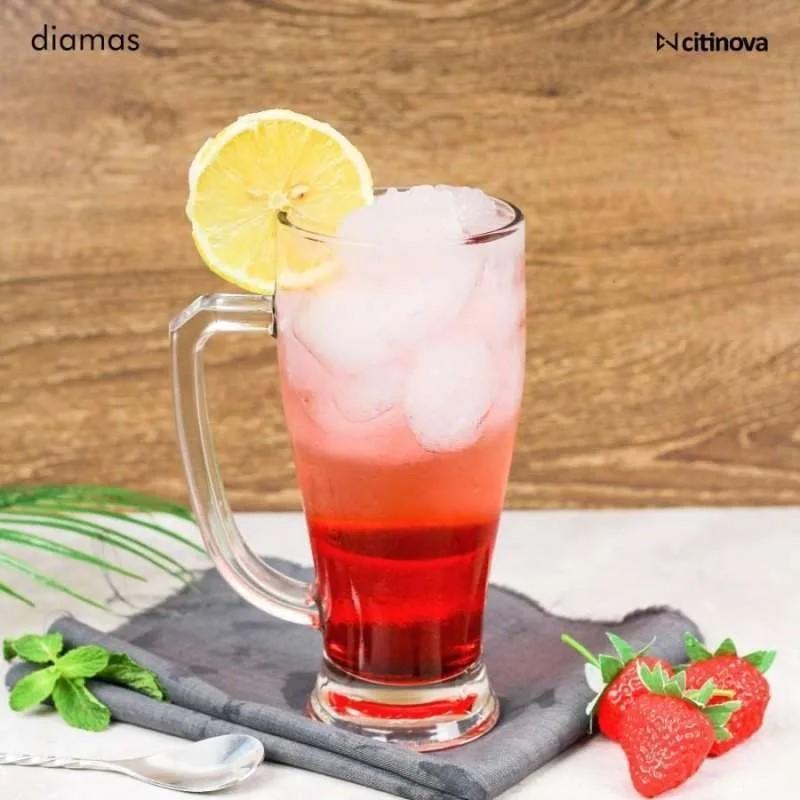 Gelas Besar Jumbo Gagang Unik Kaca Beling Bening Murah Tebal Premium Citinova Oslo 540ML Gelas Minum