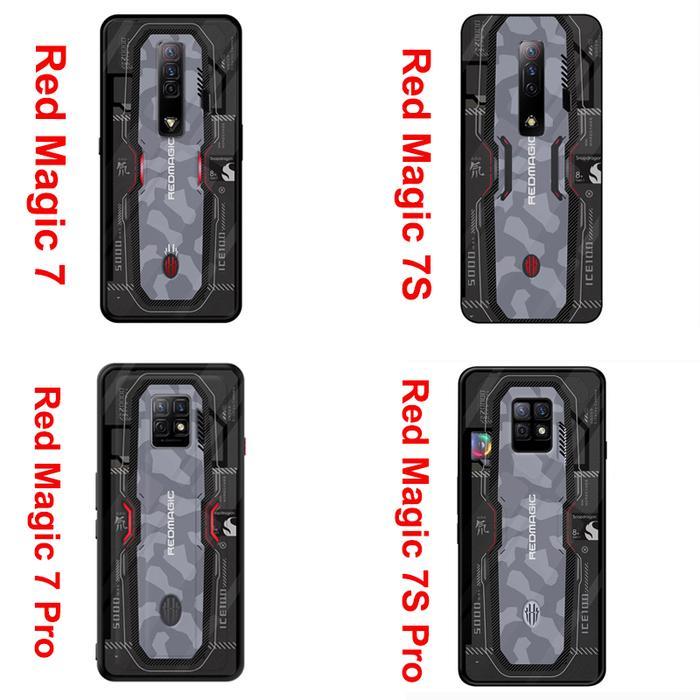 For Red Magic 7 Pro Case Hd Painted Tempered Glass Back Cover For Nubia Red Magic 7 Shell Redmagic