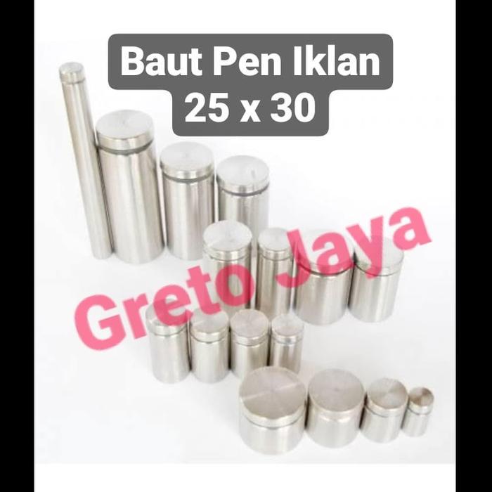(25x30) Baut Pen Iklan 25 x 30 mm Sign Board Akrilik Acrylic Reklame
