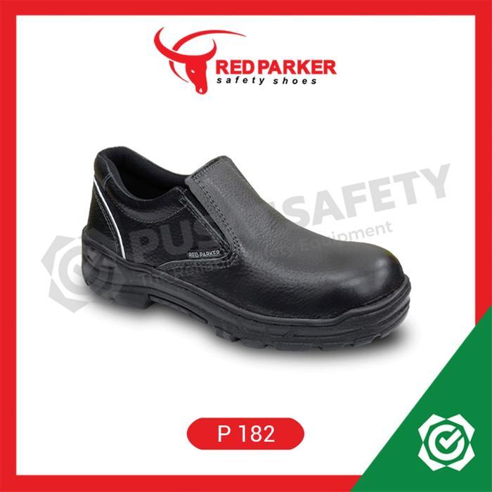 Sepatu Safety Kerja Pendek Slop Red Parker P182 Shoes Boots