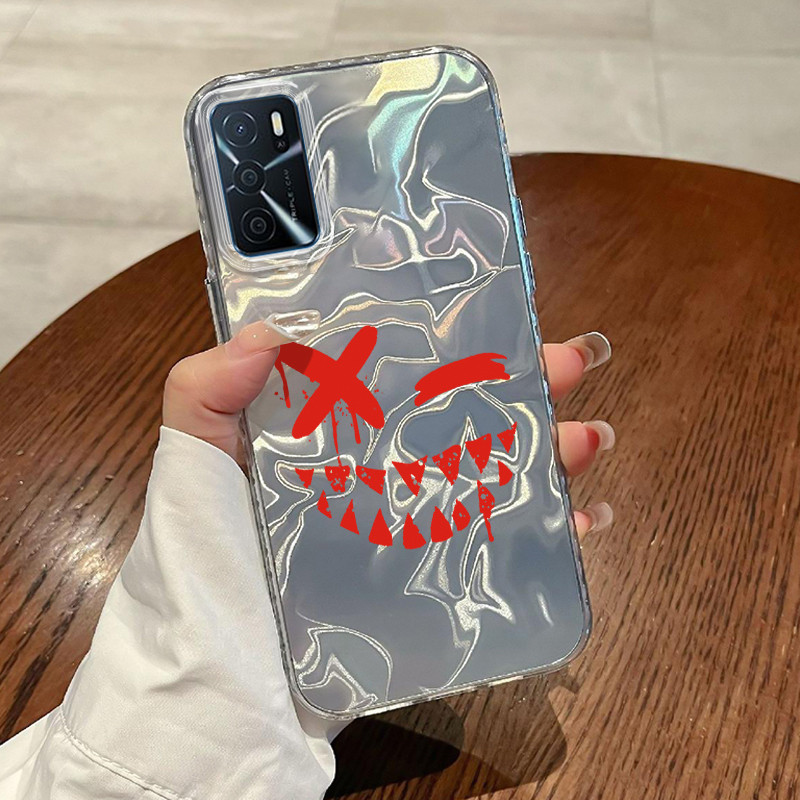 Casing Hp OPPO A16 OPPO A16s OPPO A54s Case Casing Pola Emoji tas HP Kasing Kasus ponsel transparan 