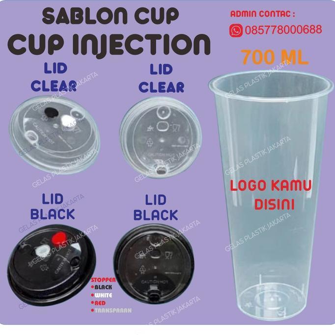 SABLON CUP PLASTIK INJECT 700ML /CUP INJECTION 22 OZ