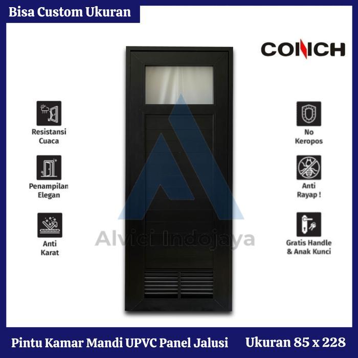 Pintu Kamar Mandi UPVC Conch Hitam