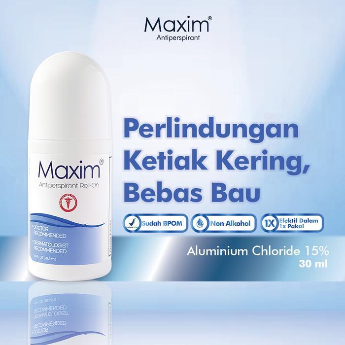 Deodorant Roll On Maxim Antiperspirant 15% 30Ml Pembersih Keringat