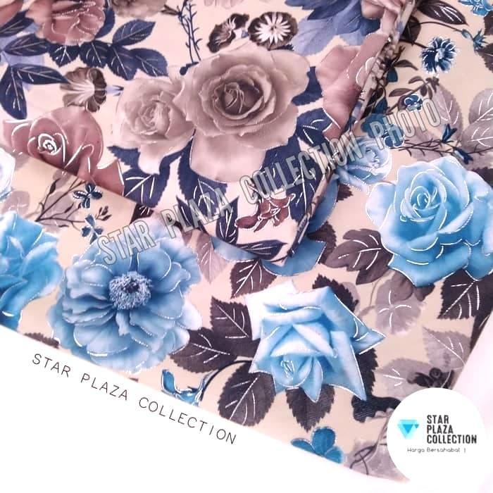 Kain Admiral Motif Bunga Kembang - Silvermont (Bantal Sofa, Kursi)