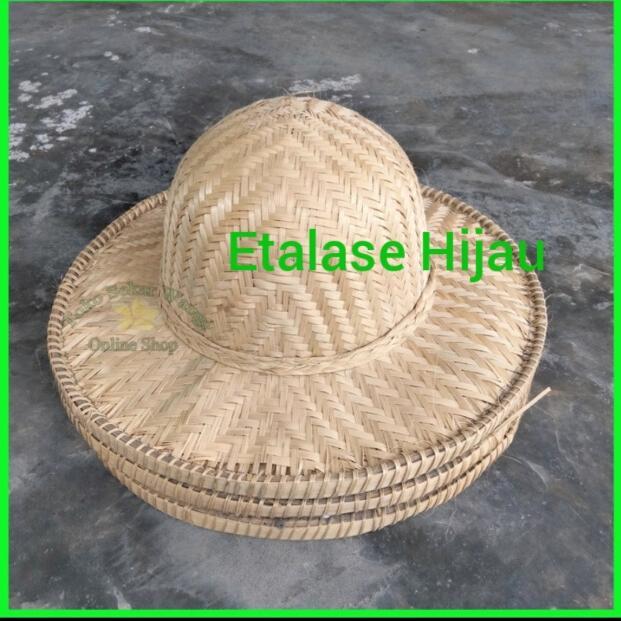 Caping Sawah Topi Jerami Anyaman Capil Kebun Luffy Hand Original