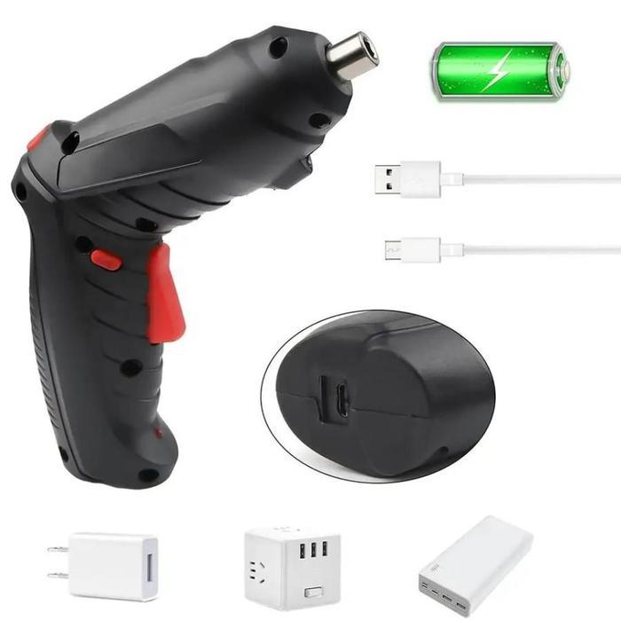 BOR MESIN ELEKTRIK SET 49 IN 1 SCREWDRIVER BATERAI BOR MINI - BOR MINI.