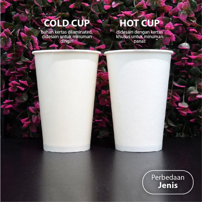 Pak isi 50 pcs - Paper Cup 16 oz HOT - Paper Cup 16oz - Gelas Kertas