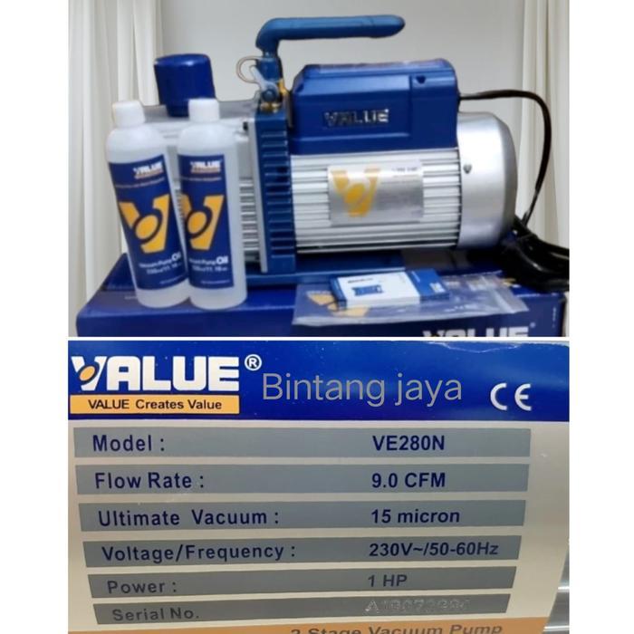 Vacuum Pump Value VE280N 1HP