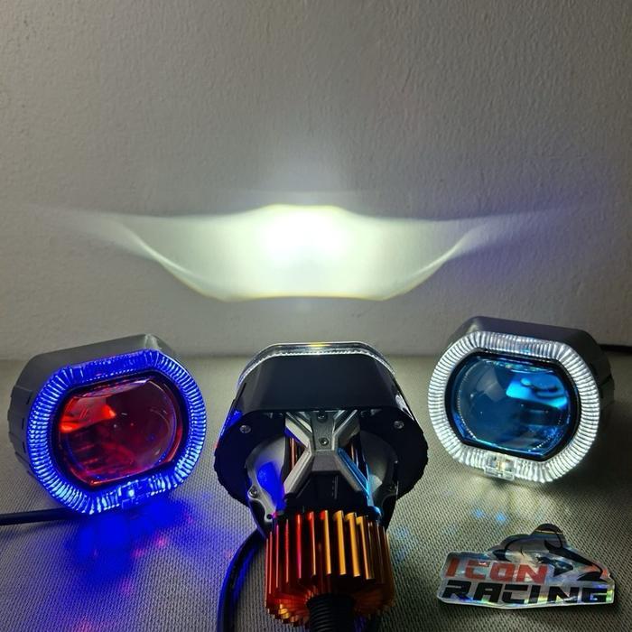 Biled C686 PRO CR7 3.5 Inc Shroud Hitam Lensa 2.5 inc Cahaya Flat Cut Dengan Kipas Pendingin